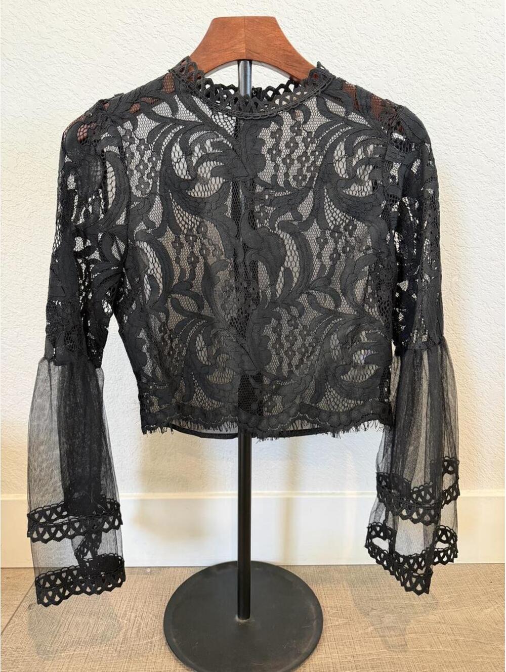 Women's Black Lace Blouse